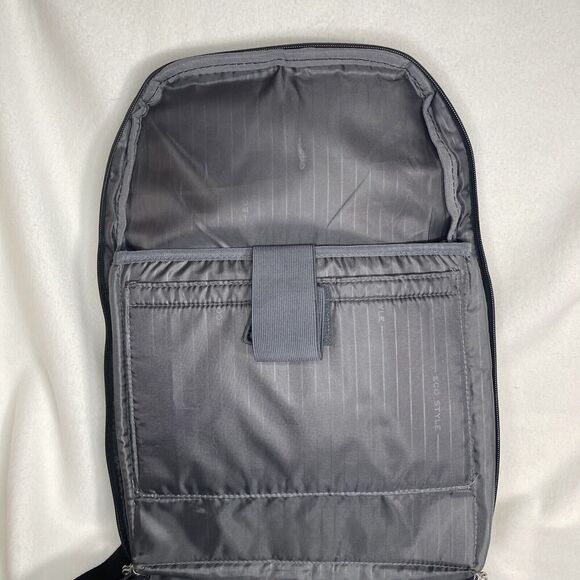 Eco Style Tech Pro Backpack Checkpoint Friendly Black w/Compartments - Picture 5 of 7